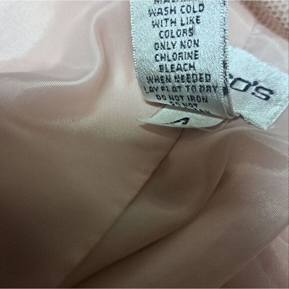 Chico’s Pink Ruffle Snake Print Blazer Jacket Chico's size 2 - Picture 7 of 7